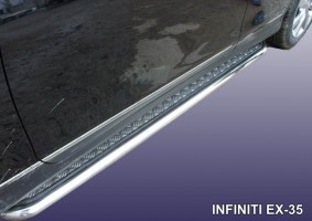 Пороги с листом ф57 Infiniti EX35 (2008-)