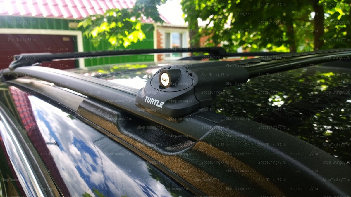 Багажные поперечины TURTLE LUX AIR1 на Nissan X-Trail (чёрные)