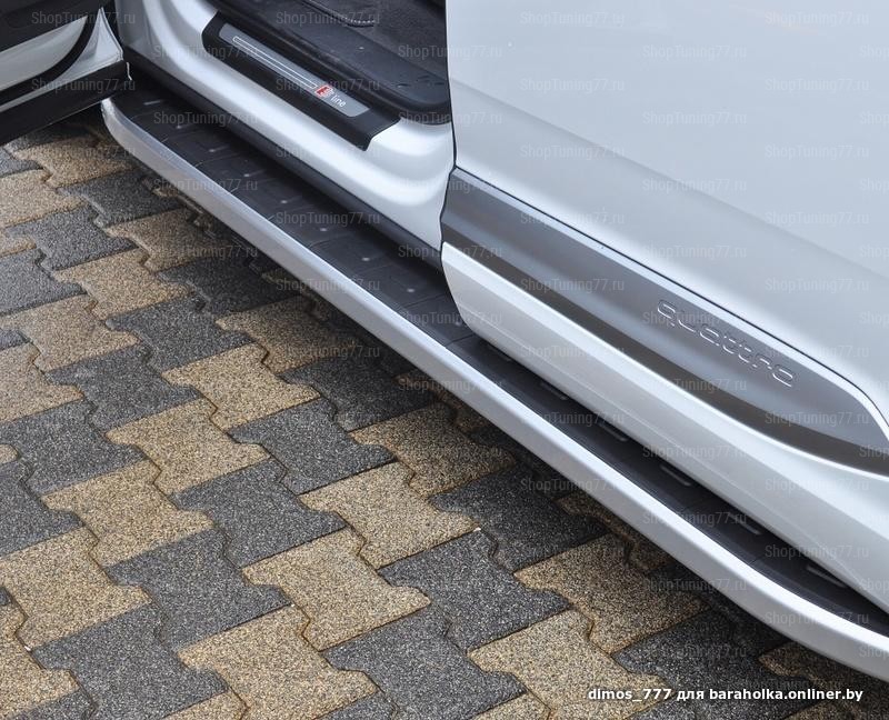 Пороги алюминиевые Alyans Audi Ауди Q7 2015- 