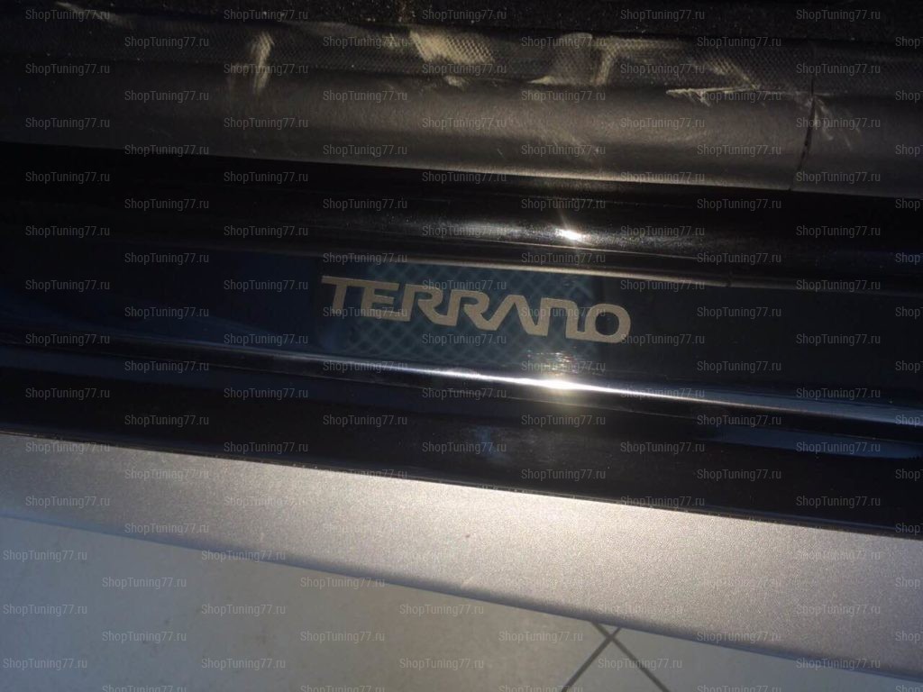 Накладки на пороги Nissan Terrano 2014- (нерж.сталь) компл. 4шт.