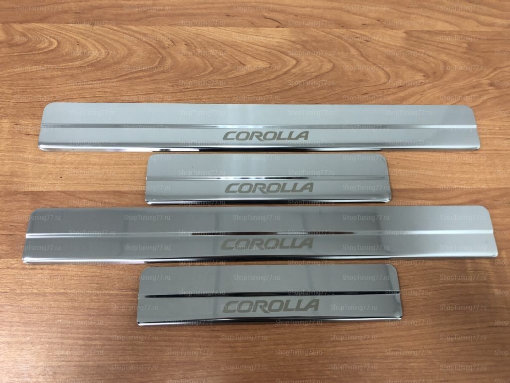 Накладки на пороги Toyota Corolla (E210) 2019- (нерж.сталь) компл. 4шт.