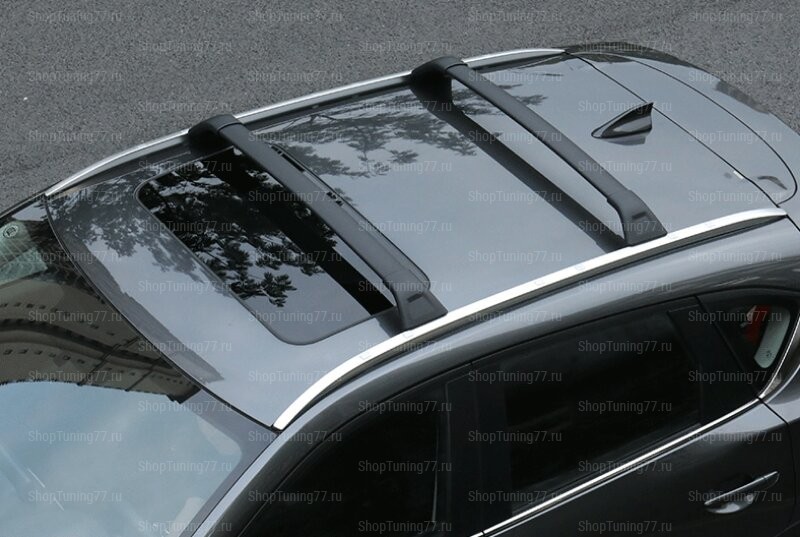 Поперечные крепления (черные) на рейлинги Mazda CX-5 (2017-)
