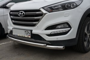 Защита переднего бампера двойная Hyundai Tucson (2016-)