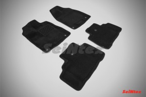 Ворсовые 3D коврики Acura MDX (2013-) цвет Черный