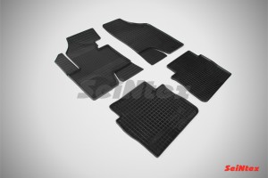 Резиновые коврики сетка для Hyundai Santa Fe II New (2010-2012)