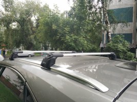 Багажные поперечины Turtle Lux Air2 на рейлинги Mercedes Benz (серебро)