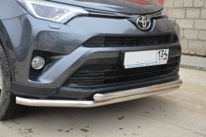 Toyota RAV4 2015 Защита переднего бампера 53/53мм
