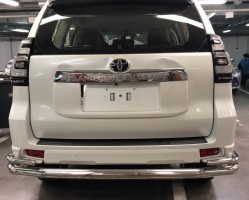 Toyota Land Cruiser Prado 150 Style 2019 Защита заднего бампера угловая большая