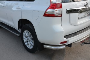 Toyota Land Cruiser Prado 150 2014 Защита заднего бампера угловая малая