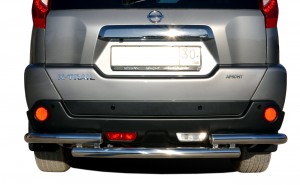 Защита заднего бампера угловая большая Nissan X-trail 2007-2014 (T31)