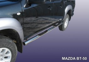 Пороги с проступями ф76 Mazda BT-50