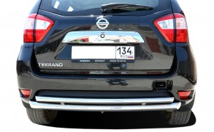 Защита заднего бампера двойная радиус 60/42 мм Nissan Terrano (2015-)