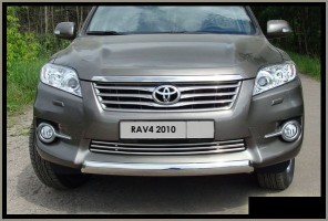 Защита передняя нижняя (овальная) 75х42 мм Toyota RAV 4 (2010-)