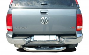 Защита заднего бампера  ступень 76 мм Volkswagen Amarok (2009-)